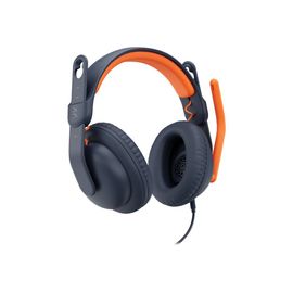 Logitech Zone Learn Wired Over-Ear Headset for Learners, USB-C - Écouteurs avec micro - circum-aural - remplacement - filaire - USB-C