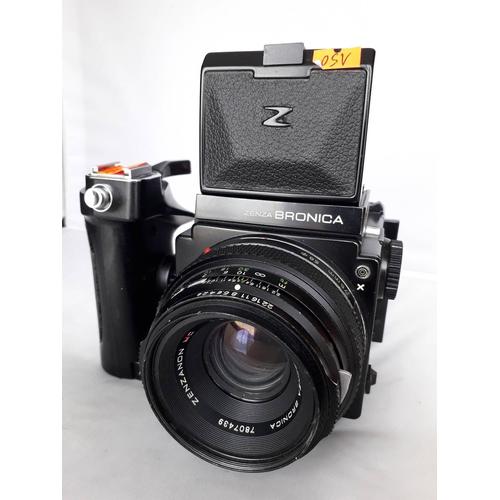 ZENZA BRONICA ETRS +OBJECTIF ZENZANON EII 75/2.8+VISEUR SPORTIF+POIGNEE GRIP +DOS 120