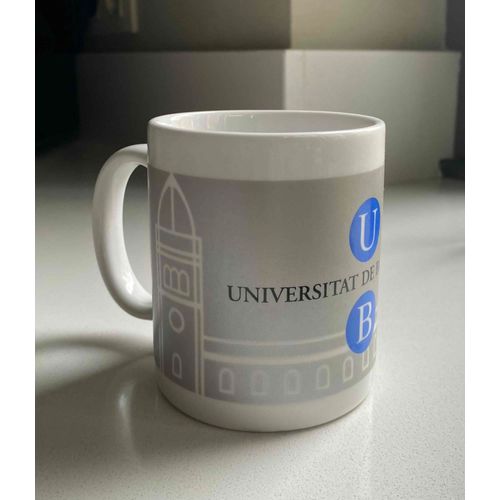 Mug Officiel De L'université De Barcelone Conçu Par Jordi Nogué. Ceramic. Comme Neuf