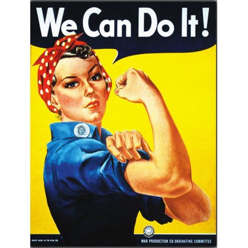 Plaque Decorative We Can Do It Rosie La Riveteuse 40x30 Cm
