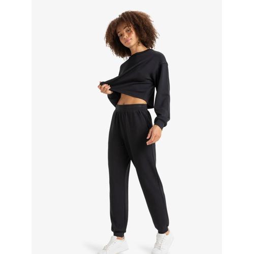 Rise & Vibe Sweet - Pantalon À Taille Élastique Pour Femme - Noir -