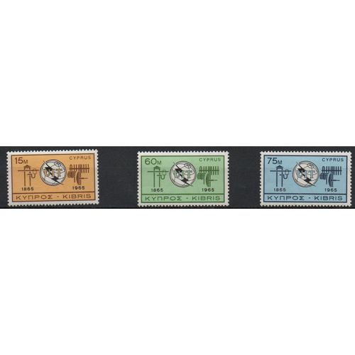 Chypre Timbres Union Internationale Des Télécommunications 1965