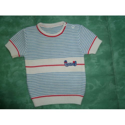 Pull Manches Courte Rayé Aille 6 Mois Marque :Natalys