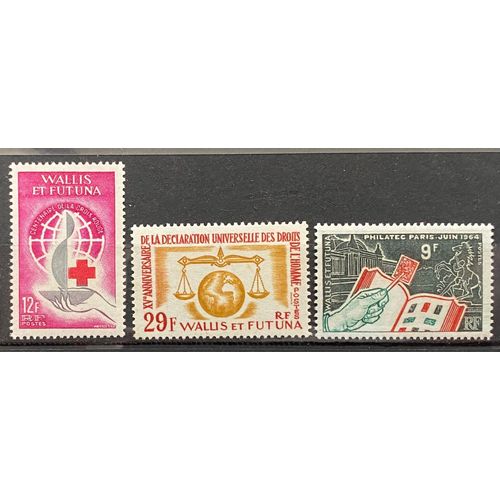Lot De 3 Timbres Neufs** Wallis Et Futuna 1963/1964 Y&t N° 168 À 169