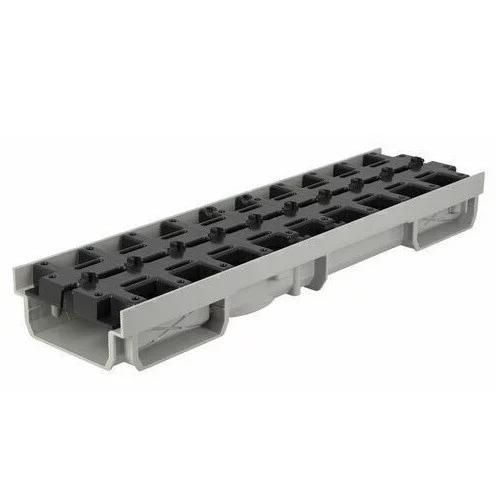 Caniveau bas Nicoll CONNECTO 0,5m grille à fente réversible en PVC recyclé
