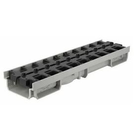 Caniveau bas Nicoll CONNECTO 0,5m grille à fente réversible en PVC recyclé