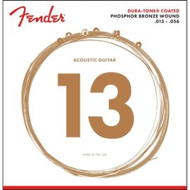 Fender 860m Dura-Tone Phosphor Bronze Coated Jeu De Cordes Folk