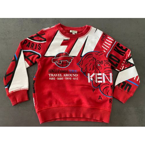 Sweat-Shirt Rouge Kenzo Taille 6 Ans/116 Cm