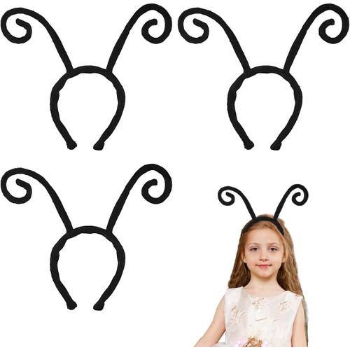 3 Pièces Bandeaux D'antenne Papillon, Bandeau De Cheveux Femme Noires Fourmi, Papillon Abeille Antenne Bandeau, Pour Carnaval Halloween Fête Déguisement Accessoires Party Cosplay[Ped0308012]