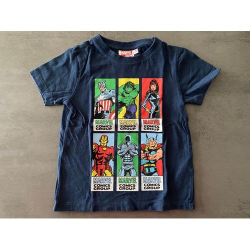 T-Shirt Bleu Marine Marvel Kiabi Taille 6 Ans
