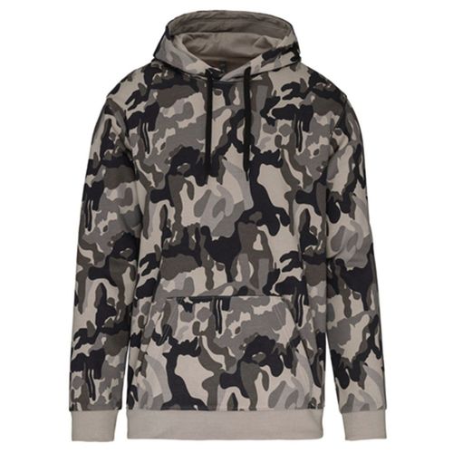 Sweat-Shirt À Capuche - Unisexe - K476 - Gris Clair Camo