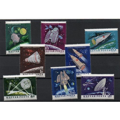 Hongrie Timbres Fusées Et Satellites 1964