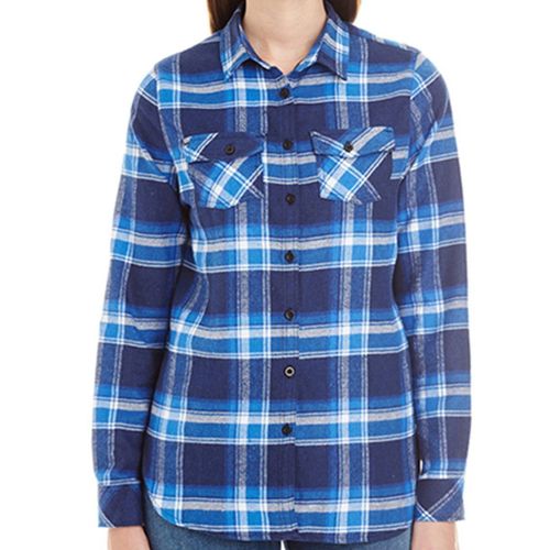 Chemise Manches Longues - Femme - Bu5210 - Bleu Et Blanc