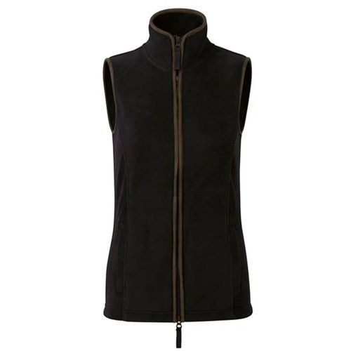 Gilet Polaire Sans Manches - Femme - Pr804 - Noir Et Marron