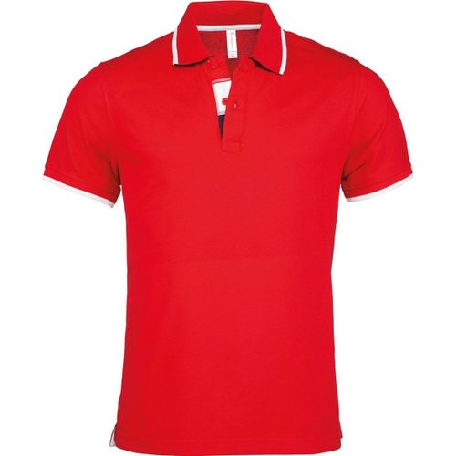Polo Homme Inserts Contrastés - Manches Courtes - K245 - Rouge