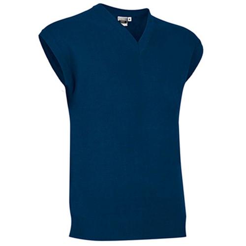 Débardeur Pull Sans Manche Col V - Homme - Staff - Bleu Marine