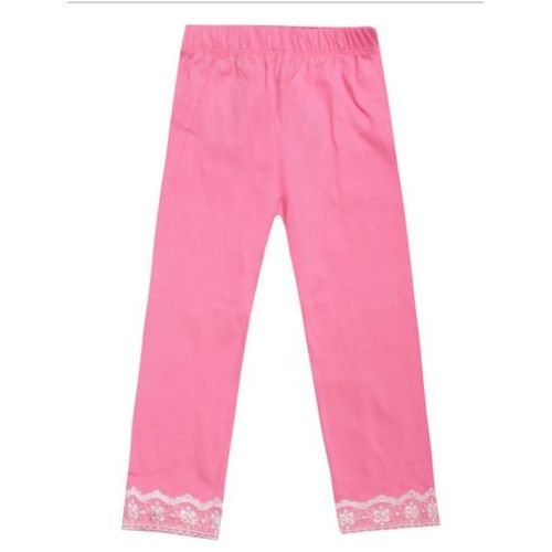 Legging Rose Dentelle Et Perles