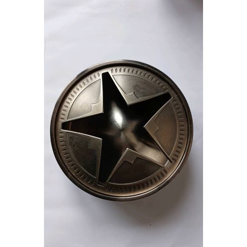 Grand Cendrier Métal Argenté Lourd Marlboro 12/4 Cm. Neuf