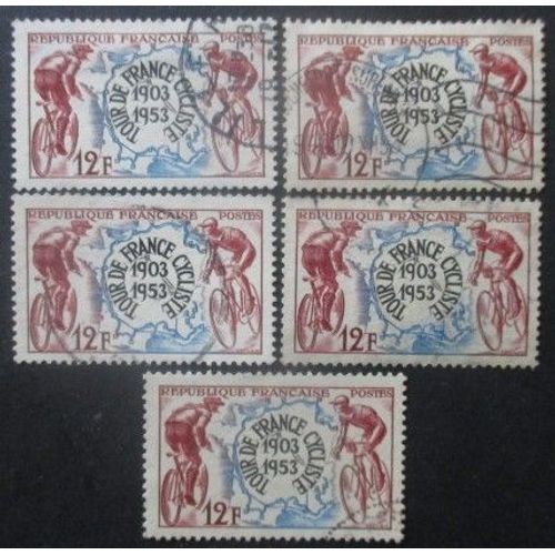 France N°955 X 5 Oblitéré