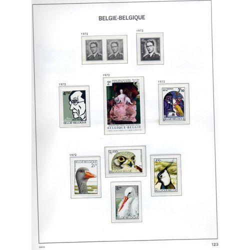 Belgique Timbres Année Complète 1972