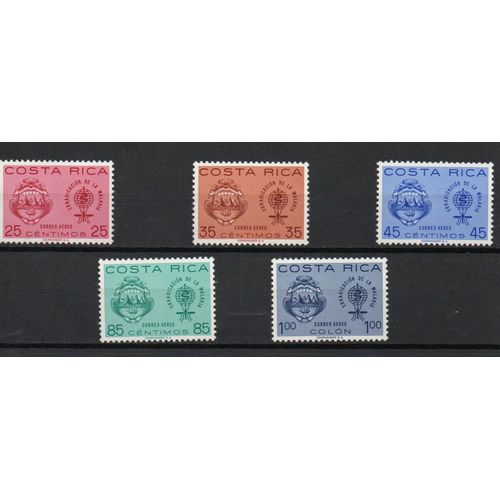 Costa Rica Timbres Lutte Contre Le Paludisme