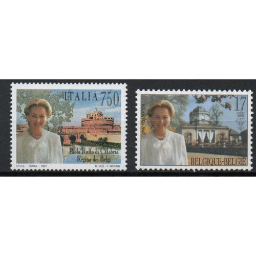 Belgique Timbres Émission Commune Avec L' Italie , La Reine Paola 1997