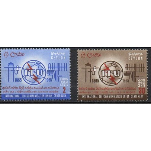 Sri Lanka Timbres Union Internationale Des Télécommunications 1965