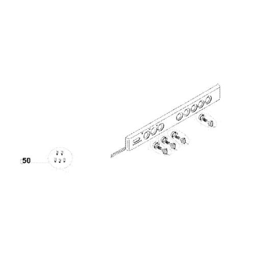 SOS Accessoire Jeu Injecteurs gicleurs butane (repère 50) pour Four cuisinière FRATELLI ONOFRI 387A04 Four cuisinière (387A04 FRATELLI ONOFRI)