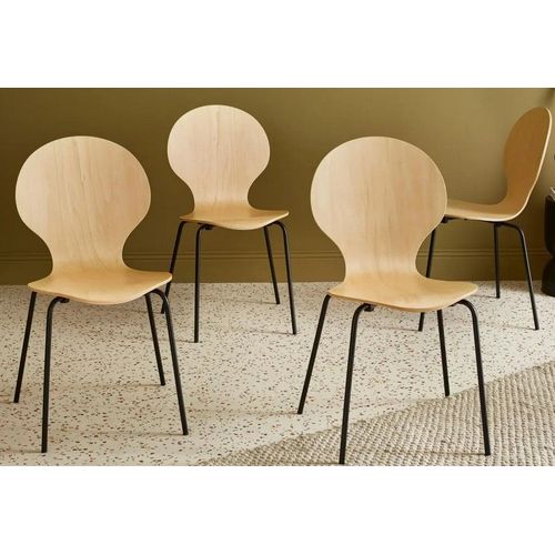 Lot De 4 Chaises Rétro Style Scandinave Naomi
