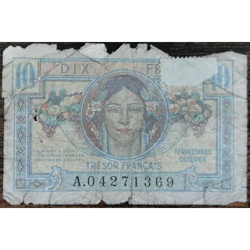 Billet De 10 Francs Trésor Français 1947 France A.04271369 (Cf Photos)