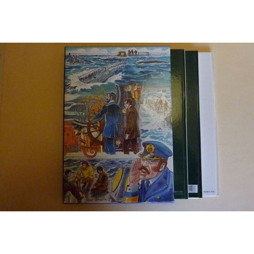 "Jules Verne" Coffret De Trois Bandes Dessinées De Marcel Uderzo, Dédicacées Trois Fois , Adaptées De Trois Romans De Vernes.