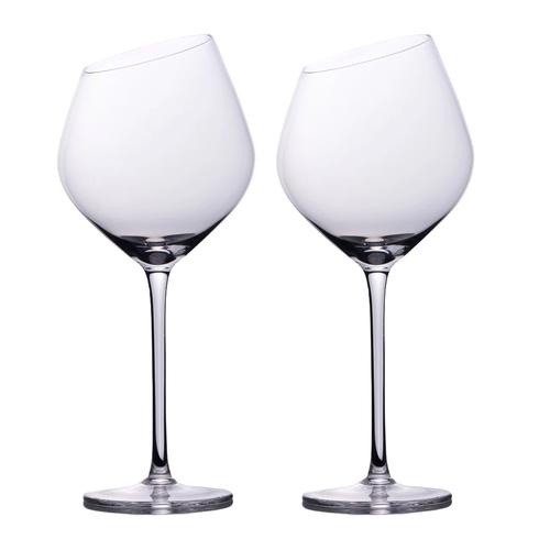 Intirilife 2x Verre À Vin Avec Bord Moderne - 470 Ml Capacité De Remplissage - Verre À Vin Rouge Calice Résistant Au Lave-Vaisselle Verre Cristal Antichoc