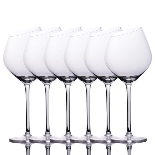 Intirilife 6x Verre À Vin Avec Bord Moderne - 470 Ml Capacité De Remplissage - Verre À Vin Rouge Calice Résistant Au Lave-Vaisselle Verre Cristal Antichoc