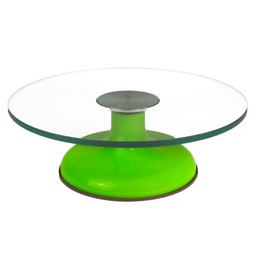 Intirilife Plateau À Gâteau Pivotant Avec Base Antidérapante En Vert - 30 X 10 Cm - Plateau Pour Gâteaux Plateau Rond De Service Pour Pâtisseries