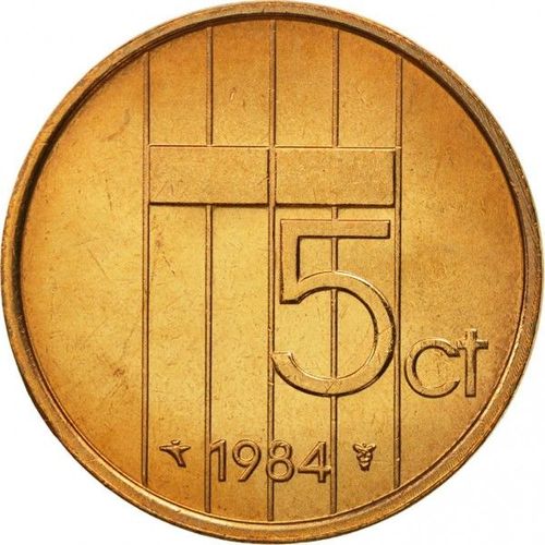 Pays Bas (Netherland) = Pièce De Colelction D'une Valeur Faciale De 5 Cent. Année = 1984. Métal = Bronze. Diamètre = 21 Mm.