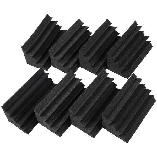 Nouveau Paquet de 8 de 4,6 po X 4,6 po X 9,5 po Noir Insonorisation Isolation Bass Trap Acoustique Mur Mousse