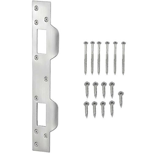 Gâche de porte Plaque de renfort - Dispositifs de sécurité de porte d¿entrée Plaques métalliques Loquet de porte blanc