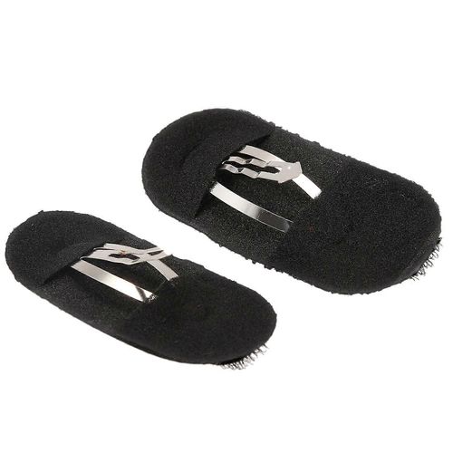 2 Pcs Éponge Noire Pince À Cheveux Volume Bumpit Rembourrage Bun Updo 