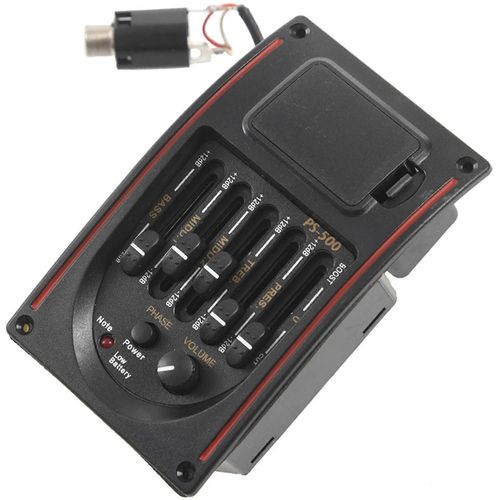 5-Band Tone Controls Eq Equalizer Tuner Ps-500 5-Band Guitare Acoustique Eq Préampli Equalizer Pickup Ac