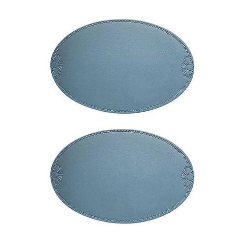 Set De Table Rétro En Pu Tapis D¿Isolation Ovale De Style Français Européen Ins Imperméable Et Résistant À L¿Huile Western Di