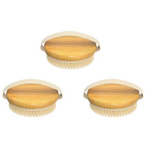 Pack De 3 Brosses Sèches Pour Le Corps, Brosse De Douche Pour Le Brossage Humide Et Sec, Brosse Sèche Pour La Cellulite Et Lymphatique, Bo 