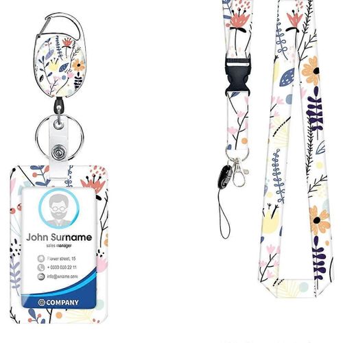 Coulissant À La Main Push Cover Id Holder Papillon Étoile Uv Impression Numérique Titulaire De Carte D¿Identité Badge Reel Ca