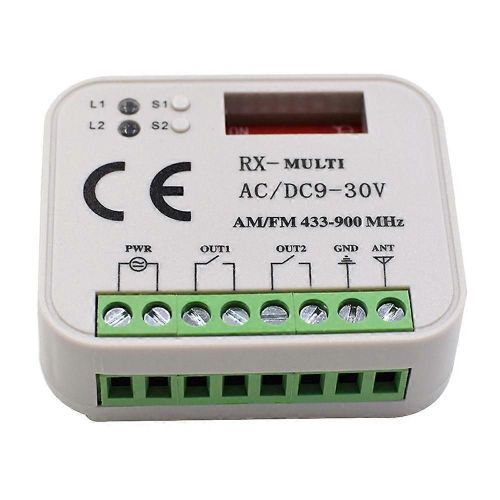 Porte de garage télécommande récepteur 2Channel contrôleur commutateur pour 433 868 MHz émetteur Multi Fr