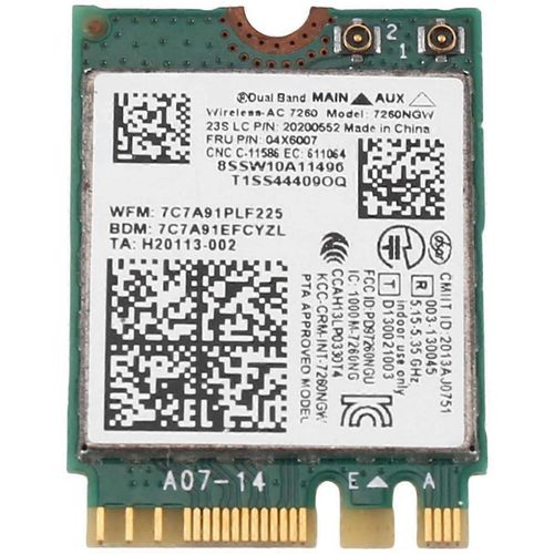 7260NGW 7260AC Carte WiFi 2.4G/5G BT4.0 04X6007 pour X250 X240 X240S X230S T440 W540 T540 Yoga Y50