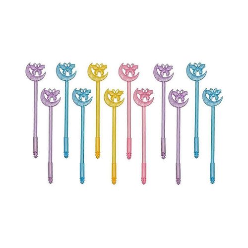 12 Pcs Papillon Lune Gel Stylo Fille Bande Dessinée Baguette Stylo Nouveauté Stylo Encre Noire Pour École Fête Bureau St