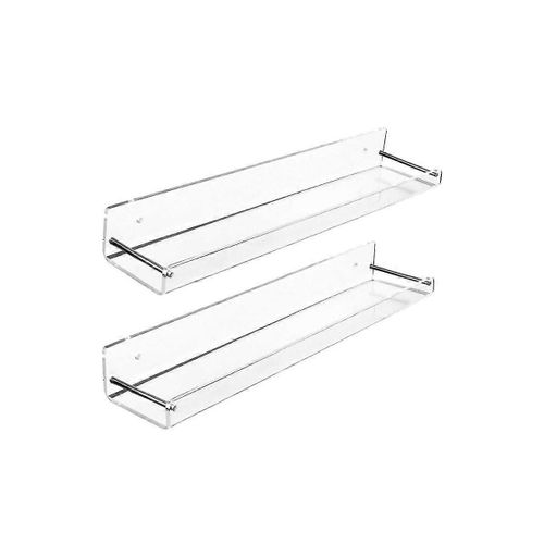 Étagères Flottantes En Acrylique, 15 L X3,25 Pouces L, Étagère Murale De Salle De Bain Transparente, Étagères, Disp Invisible