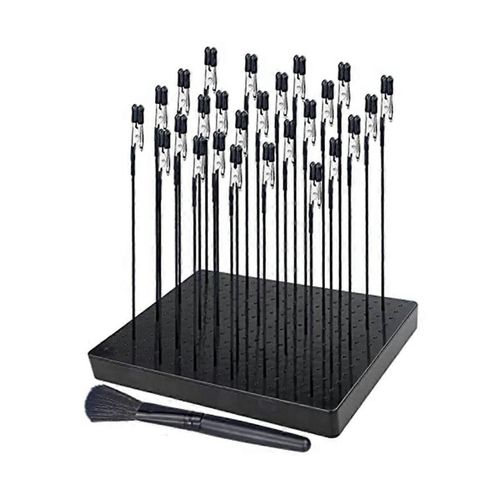Base De Support De Peinture Modèle (19 X 14 Trous) Et 26pcs Alligator Clip Sticks Set Outils De Modélisation (7.87