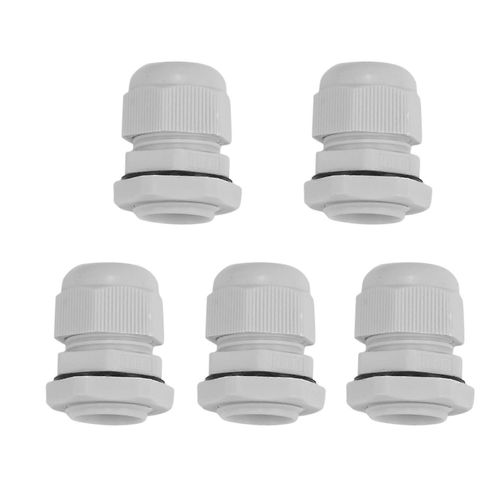 5 x M20 20mm Blanc Étanche Compression Câble Bourrage Presse-Étoupe Serrure
