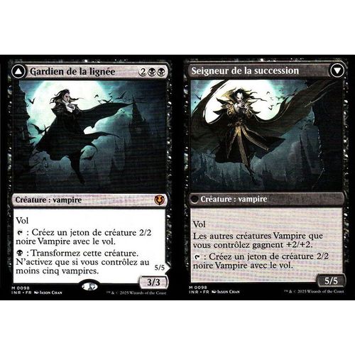 Gardien De La Lignée / Seigneur De La Succession - Magic - Innistrad Remastered Vf - M -98 - Recto/Verso