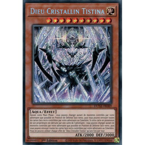 Yu Gi Oh Dune Fr089 Dieu Cristallin Tistina Secret Rare